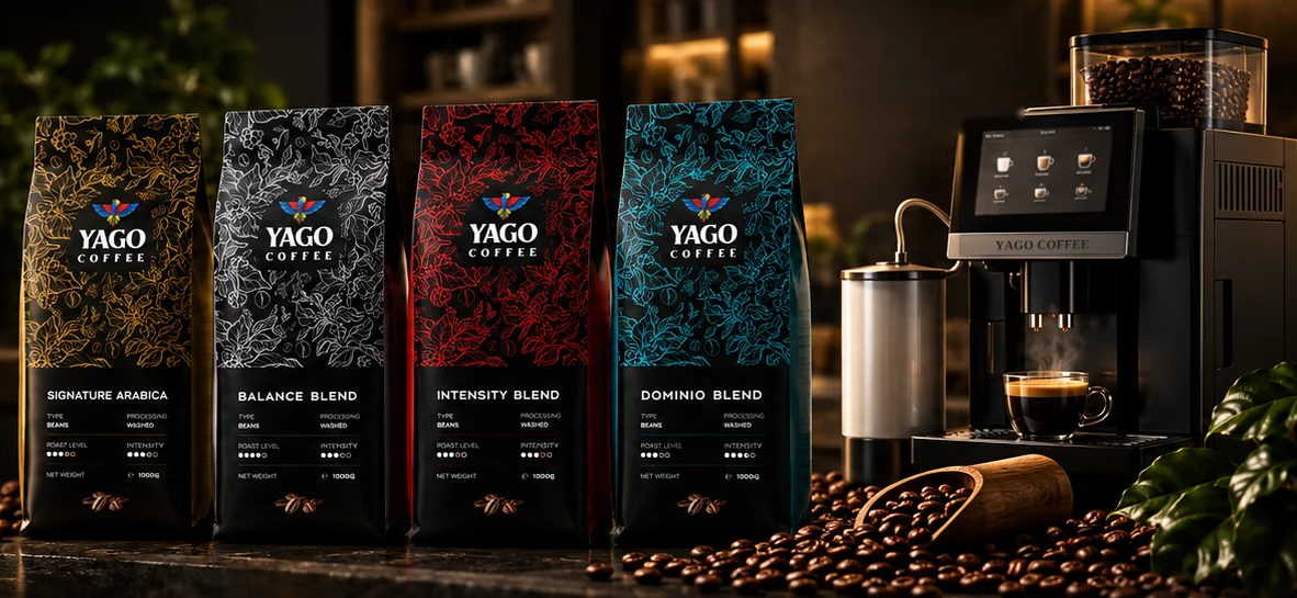 Четирите бленда YAGO coffee и кафе машина YAGO COFFEE